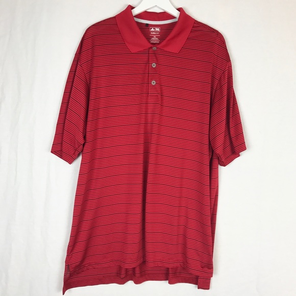 adidas Other - Adidas Striped Climalite Golf Collared Shirt 2XL